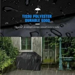 GroupM 170 * 61 * 117 Couverture De Barbecue En Plein Air En Tissu Couverture De Gril De Barbecue Couverture De Gril De Barbecue -Accessoires de barbecue Soldes 63890772 4