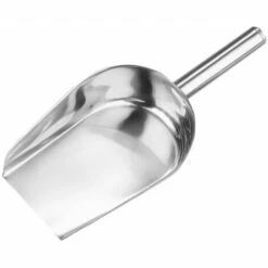 DECKON Cuillere En Acier Inoxydable Pelle A Bouche Ronde Haricots Grains Glaces Farine Outil De Cuisine, Modele: Argent
