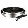 Lot De 2 Poêles 24/28cm Inox + Poignée - L9409202 - Tefal - Inox