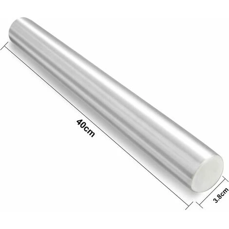 Rouleau à Pâtisserie En Acier Inoxydable, Rouleaux à Pâtisserie En Métal Pour La Cuisson, La Pâte à Biscuits Et à Pâtisserie, Etc. - 1,5 Pouce De Diamètre (solide) S'arêern 2 Rouleau à Pâtisserie En Acier Inoxydable, Rouleaux à Pâtisserie En Métal Pour La Cuisson, La Pâte à Biscuits Et à Pâtisserie, Etc. - 1,5 Pouce De Diamètre (solide) S'arêern â Image 2