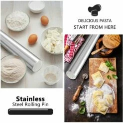 Rouleau à Pâtisserie En Acier Inoxydable, Rouleaux à Pâtisserie En Métal Pour La Cuisson, La Pâte à Biscuits Et à Pâtisserie, Etc. - 1,5 Pouce De Diamètre (solide) S'arêern 9 Rouleau à Pâtisserie En Acier Inoxydable, Rouleaux à Pâtisserie En Métal Pour La Cuisson, La Pâte à Biscuits Et à Pâtisserie, Etc. - 1,5 Pouce De Diamètre (solide) S'arêern -Accessoires de barbecue Soldes 65365243 5