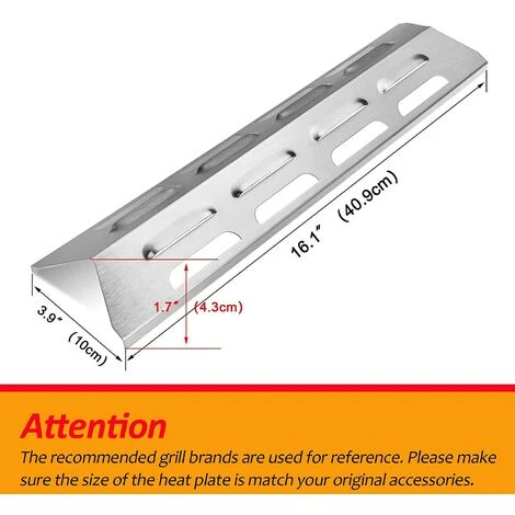 OSQI Bouclier Thermique De Remplacement 41 Cm Pour Ultar, Blooma, Outback, Kenmore, Master Forge, Perfect Flame, Diffuseur De Flammes En Acier Inoxydable Pour Gril à Gaz, Pièce De Rechange Pour La Plupart Des Modèles De Gril, Lot De 4 2 OSQI Bouclier Thermique De Remplacement 41 Cm Pour Ultar, Blooma, Outback, Kenmore, Master Forge, Perfect Flame, Diffuseur De Flammes En Acier Inoxydable Pour Gril à Gaz, Pièce De Rechange Pour La Plupart Des Modèles De Gril, Lot De 4 – Image 2