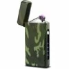 CATHERINE Briquet électrique Briquet à Arc Rechargeable USB Briquet à Plasma Coupe-vent Briquet Sans Flamme à Double Arc Briquet Rechargeable, (Camouflage)