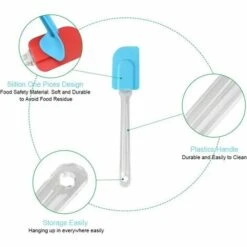 YIDOMDE Spatule Silicone De Cuisine,Ustensiles En Silicone 6 Pack Comme Ustensiles De Cuisine Antiadhésifs Include Cullière Spatule Etc, Pour Cuisine Et Faire Des Gâteaux(Noir) -Accessoires de barbecue Soldes 65745695 3