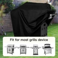 YIENJAOY Housse Barbecue, Barbecue Bâche De Protection BBQ, Couverture De Grill Anti-Vent/Anti-UV/Anti-l'eau/Anti-l'Humidité/Antipoussière 210D，80*66*100cm -Accessoires de barbecue Soldes 66374013 5