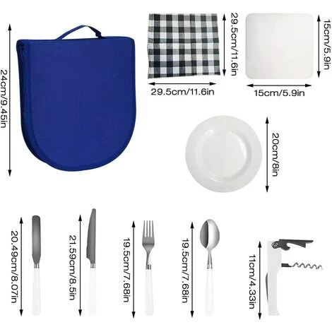OCXIN Ensemble De Couverts De Camping, Ensemble De Vaisselle De Camping 12 Pièces Avec Couteau, Fourchette, Cuillère, Assiette Et Ouvre-bouteille Pour La Cuisine De Voyage, Le Camping, La Randonnée 2 OCXIN Ensemble De Couverts De Camping, Ensemble De Vaisselle De Camping 12 Pièces Avec Couteau, Fourchette, Cuillère, Assiette Et Ouvre-bouteille Pour La Cuisine De Voyage, Le Camping, La Randonnée â Image 2