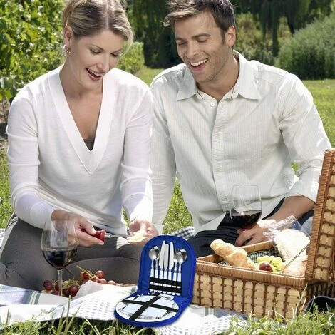 OCXIN Ensemble De Couverts De Camping, Ensemble De Vaisselle De Camping 12 Pièces Avec Couteau, Fourchette, Cuillère, Assiette Et Ouvre-bouteille Pour La Cuisine De Voyage, Le Camping, La Randonnée 4 OCXIN Ensemble De Couverts De Camping, Ensemble De Vaisselle De Camping 12 Pièces Avec Couteau, Fourchette, Cuillère, Assiette Et Ouvre-bouteille Pour La Cuisine De Voyage, Le Camping, La Randonnée â Image 4