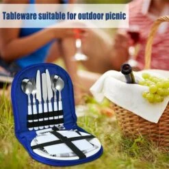 OCXIN Ensemble De Couverts De Camping, Ensemble De Vaisselle De Camping 12 Pièces Avec Couteau, Fourchette, Cuillère, Assiette Et Ouvre-bouteille Pour La Cuisine De Voyage, Le Camping, La Randonnée 9 OCXIN Ensemble De Couverts De Camping, Ensemble De Vaisselle De Camping 12 Pièces Avec Couteau, Fourchette, Cuillère, Assiette Et Ouvre-bouteille Pour La Cuisine De Voyage, Le Camping, La Randonnée -Accessoires de barbecue Soldes 66860187 5