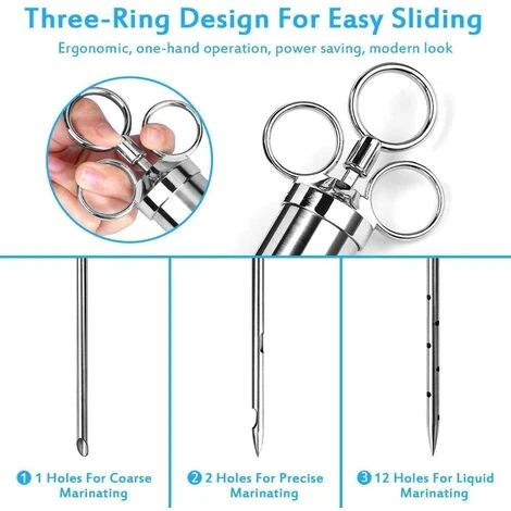 OCXIN Seringue à Rôtir BBQ 60 Ml Avec 3 Aiguilles, Seringue à Mariner, Seringue à Viande En Acier Inoxydable, Seringue à Marinade, Seringue à épices, Aide De Cuisine Pour Boeuf, Viande, Poulet, Pâtisseries Avec Confiture, Certification FDA 2 OCXIN Seringue à Rôtir BBQ 60 Ml Avec 3 Aiguilles, Seringue à Mariner, Seringue à Viande En Acier Inoxydable, Seringue à Marinade, Seringue à épices, Aide De Cuisine Pour Boeuf, Viande, Poulet, Pâtisseries Avec Confiture, Certification FDA â Image 2