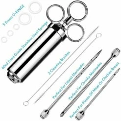 OCXIN Seringue à Rôtir BBQ 60 Ml Avec 3 Aiguilles, Seringue à Mariner, Seringue à Viande En Acier Inoxydable, Seringue à Marinade, Seringue à épices, Aide De Cuisine Pour Boeuf, Viande, Poulet, Pâtisseries Avec Confiture, Certification FDA 9 OCXIN Seringue à Rôtir BBQ 60 Ml Avec 3 Aiguilles, Seringue à Mariner, Seringue à Viande En Acier Inoxydable, Seringue à Marinade, Seringue à épices, Aide De Cuisine Pour Boeuf, Viande, Poulet, Pâtisseries Avec Confiture, Certification FDA -Accessoires de barbecue Soldes 66860204 5