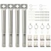 KAEJYIUT Universel Reglable Remplacement Barbecue A Gaz En Acier Inoxydable Grill Straight Pipe Bruleur Tube, 4Pcs