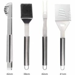 TODECO Lot D'Ustensiles Pour Barbecue, Set D'Ustensiles Bbq Pour Grillades, 18 Ustensiles En Acier Inoxydable, Mallette En Aluminium, Matériau: Alliage En Aluminium -Accessoires de barbecue Soldes 9300241 4